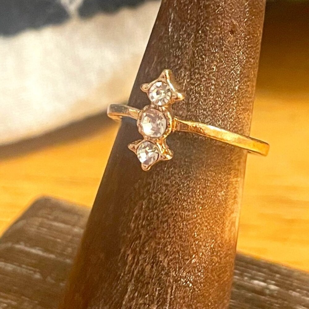 Toi et Moi Crystal Ring Size 6